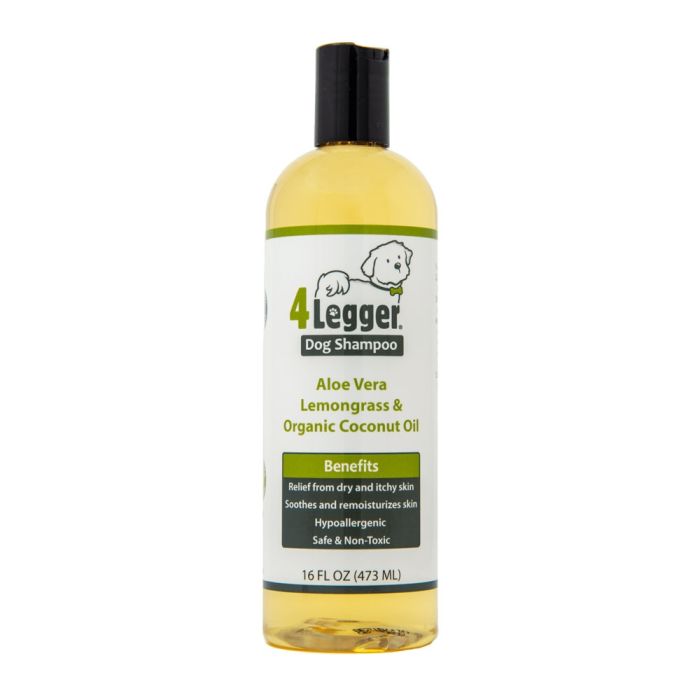 4 Legger Hypoallergenic Dog Shampoo Lemongrass Aloe Vera 473ml