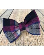 Albies Burgundy and Tan Tartan Bow tie