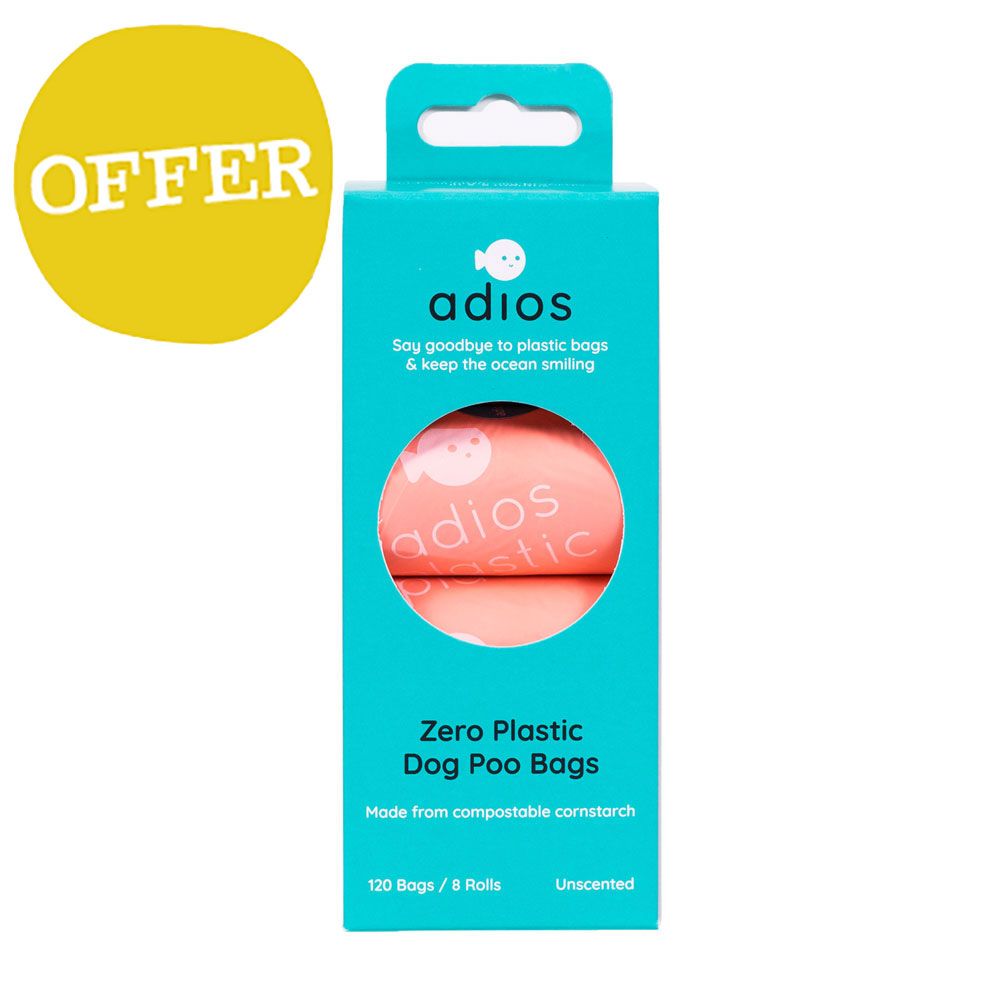 Adios Plastic Poop Bags no handles Pink