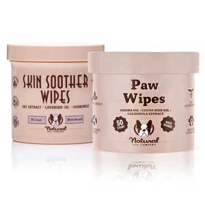 Natural Dog Company Paw Wipes and Skin Soother Wipes